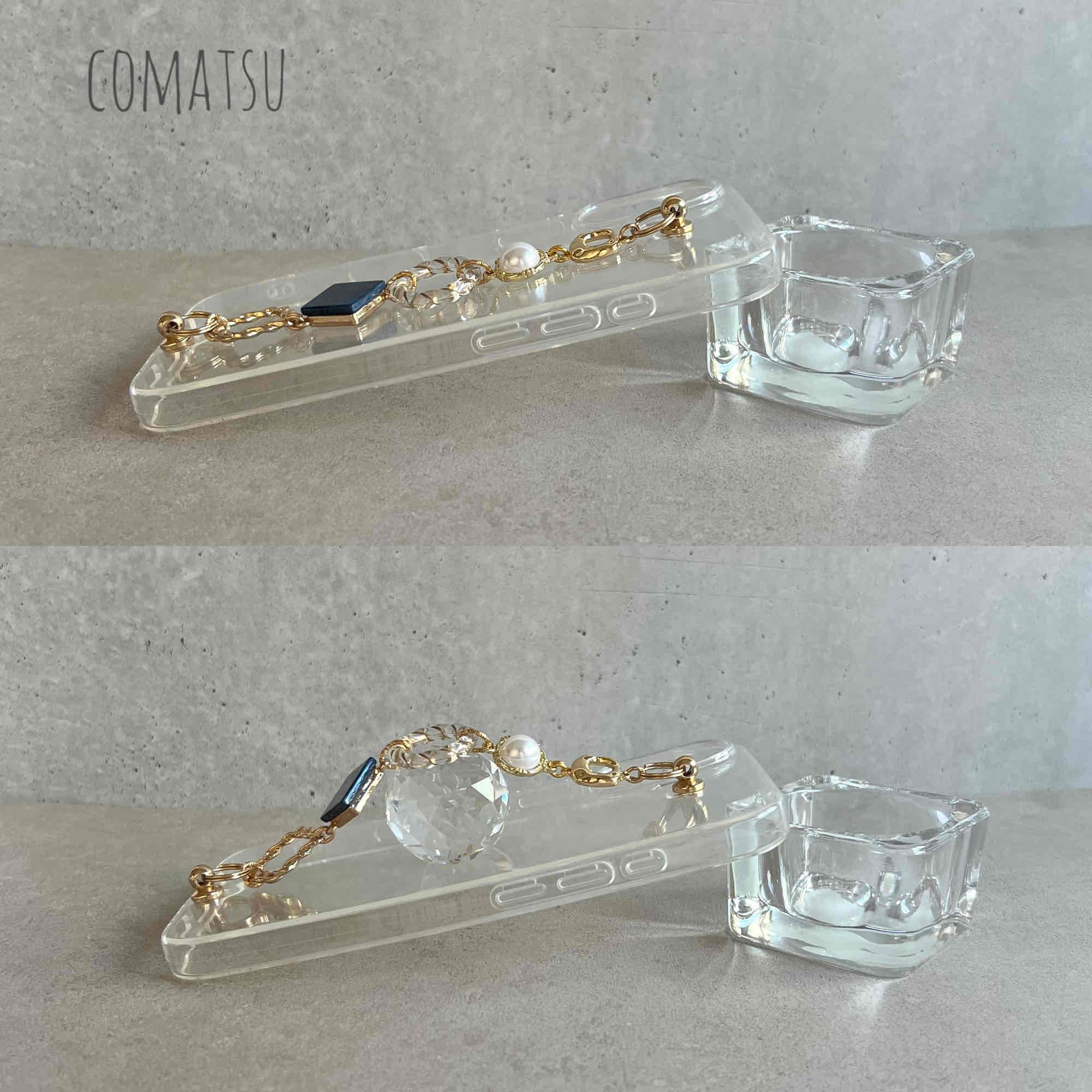 attract NAVY ハンドホルダースマホケース 落下防止ベルトストラップ付きスマホカバー | 4枚目